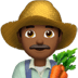 👨🏾‍🌾 man farmer: medium-dark skin tone display on Apple